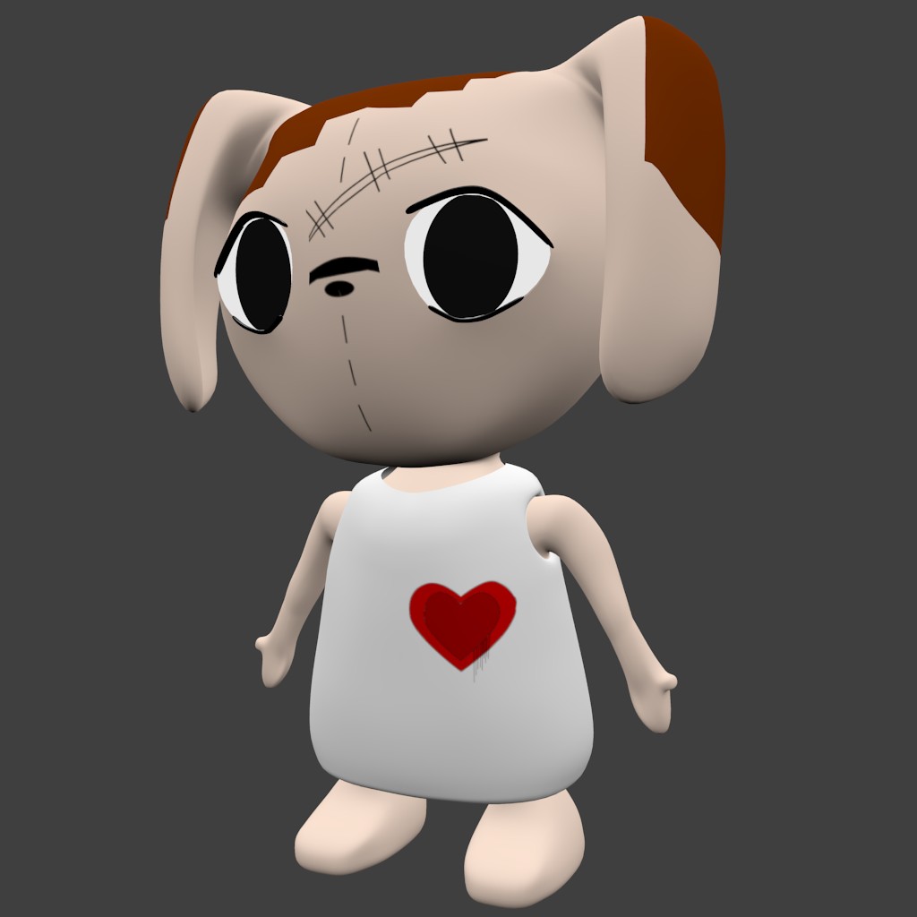 KIM character simple rig low poly