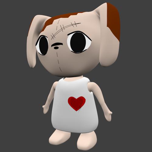KIM character simple rig low poly