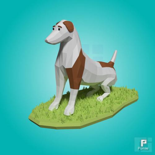 Dog Low Poly (Rigged)