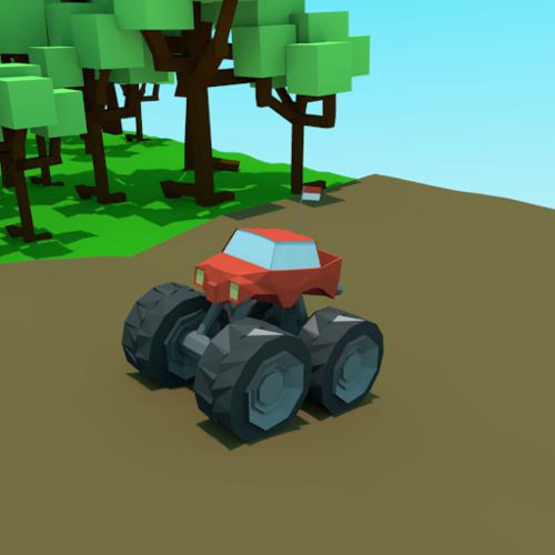 Low Poly Monster Truck