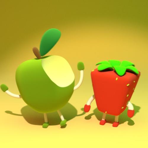 Apple and Strawberry