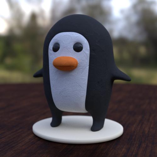 Plasticine penguin