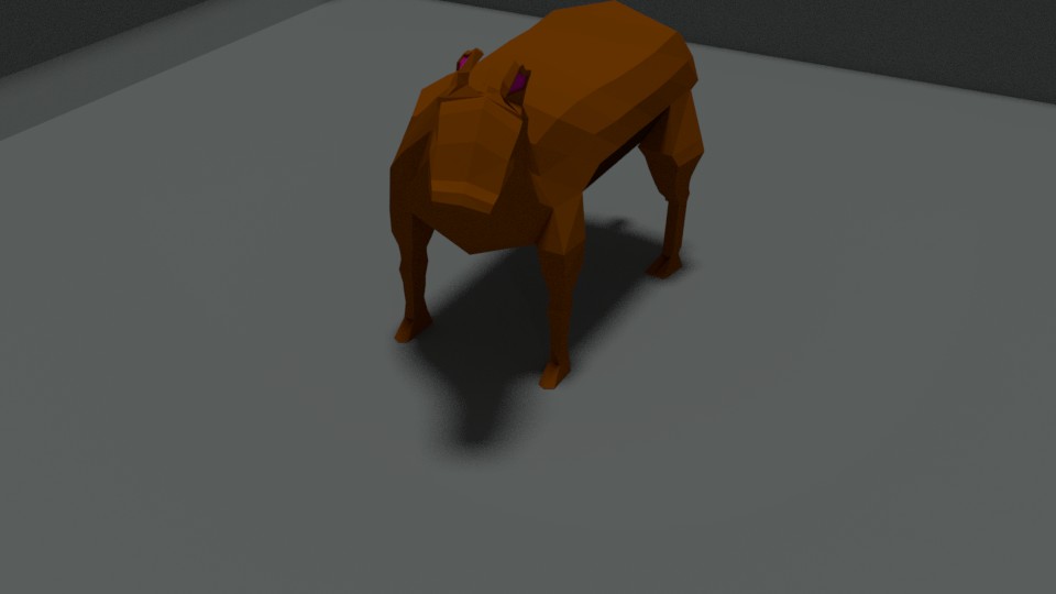 low poly cow