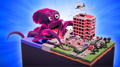 Low poly street catastrophe