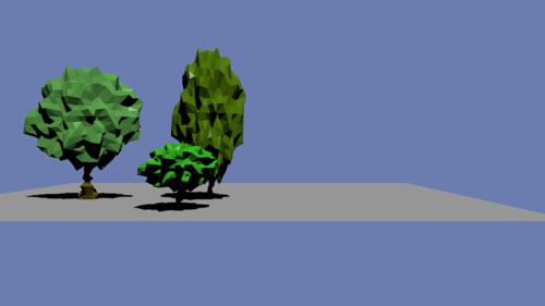 Low poly tree generator