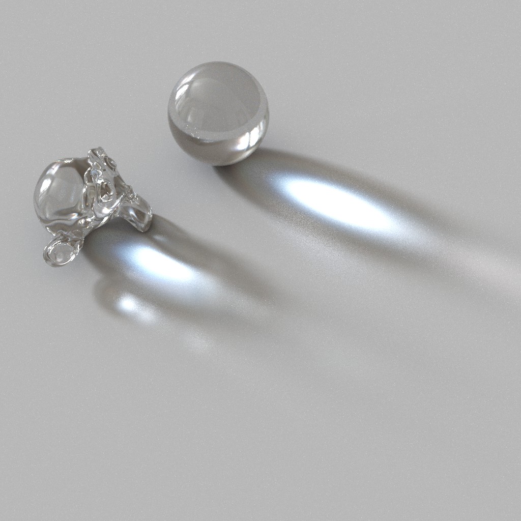 fake caustis glass material with dispersion