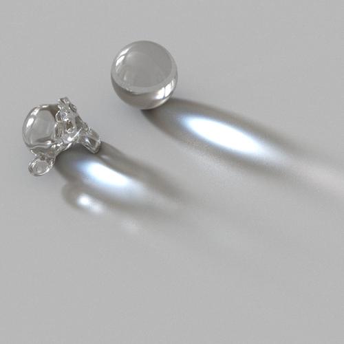 fake caustis glass material with dispersion