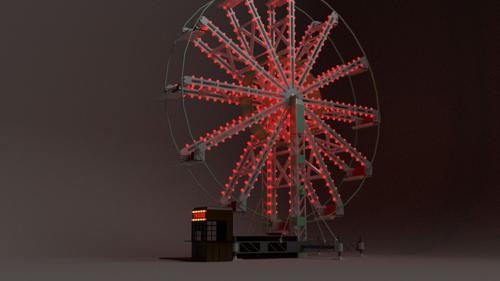 Ferris Wheel with Ticket Booth