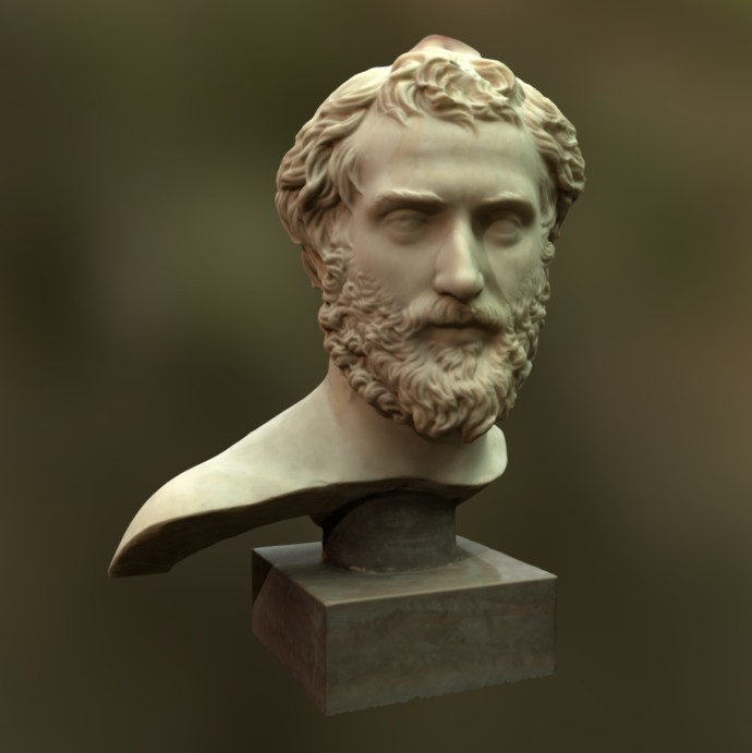 A bust of a roman