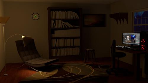 Home Office With library Simple