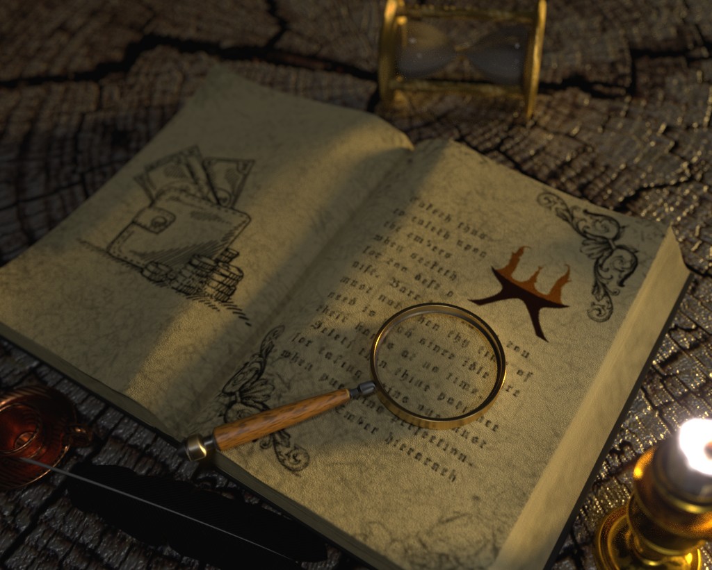 Book by the candlelight