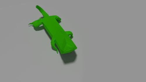 low-poly lizard