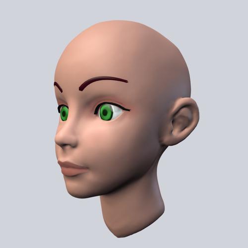 Cartoon Girl head