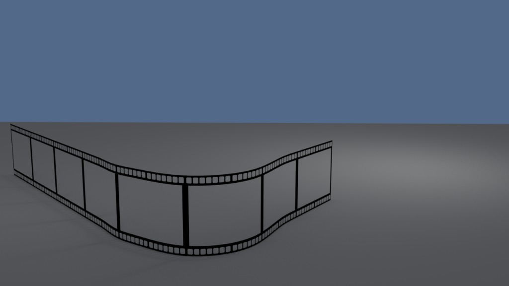 Film strip on a path for animation
