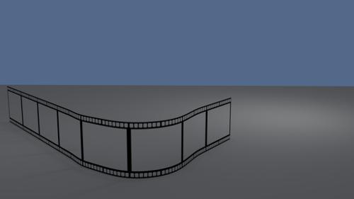 Film strip on a path for animation