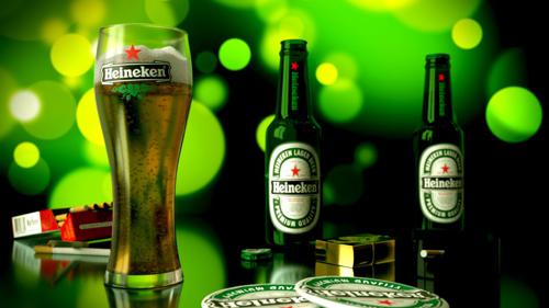 Heiniken Beer & Marlboro Cigarettes in Blender