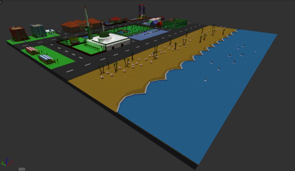 lowpoly city