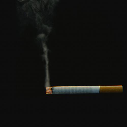 Cigarette with smoke simulation