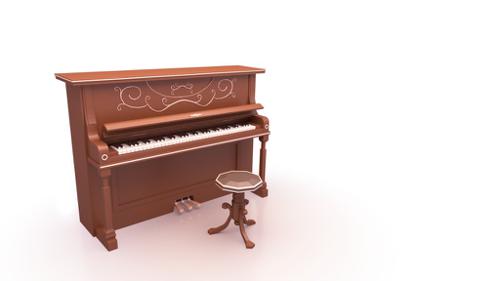 Low poly piano