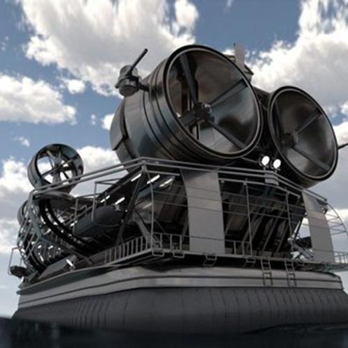 Animated Ocean + Big Hovercraft