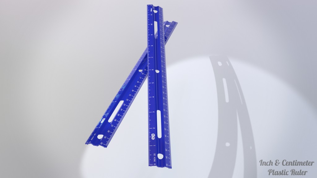 Inch and Centimeter Plastic Ruler