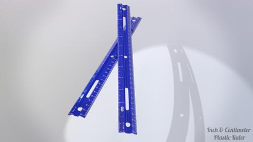 Inch and Centimeter Plastic Ruler