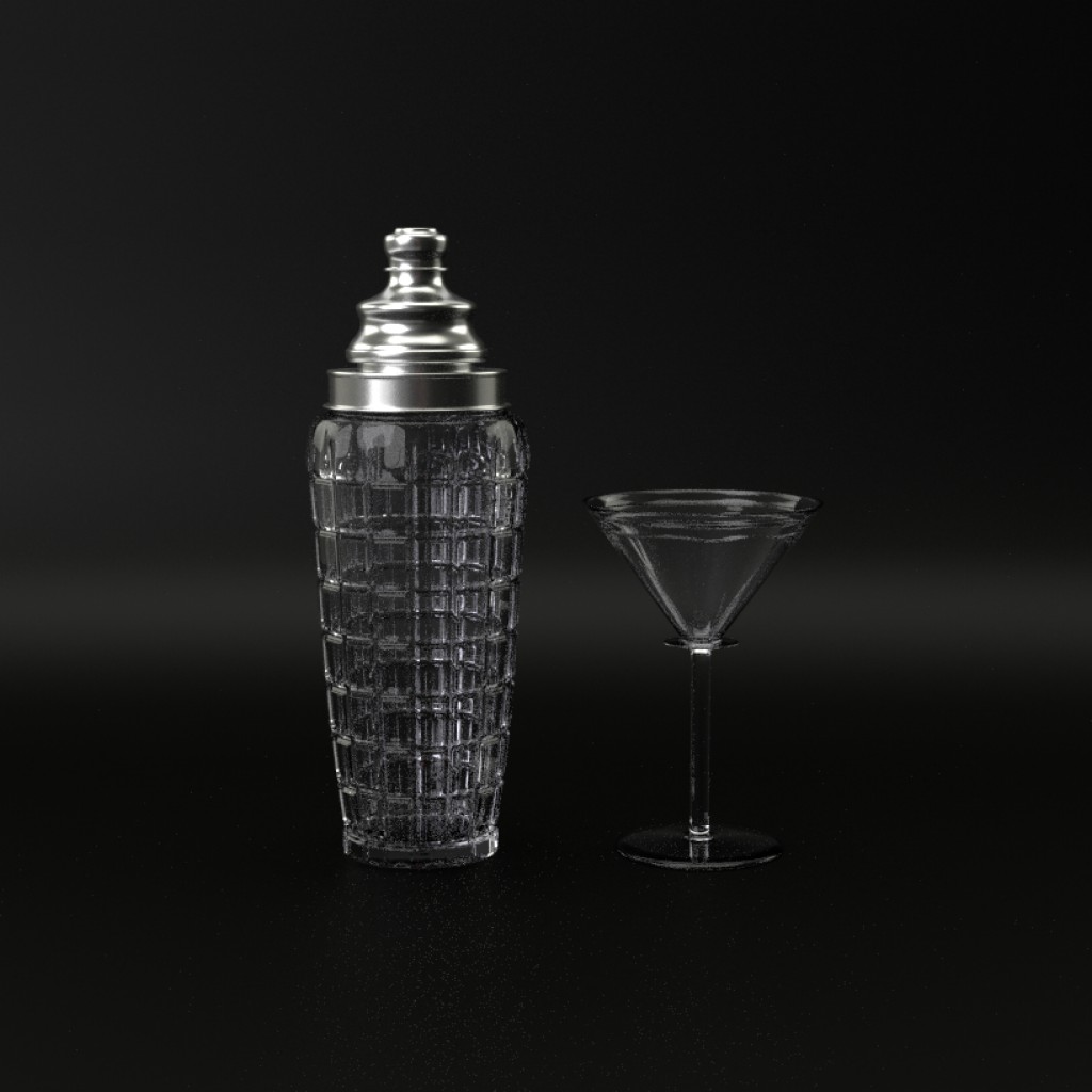 Fancy Martini glass and Shaker