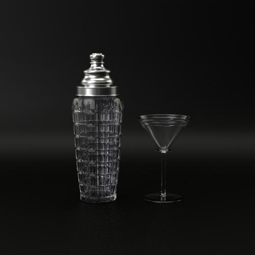 Fancy Martini glass and Shaker
