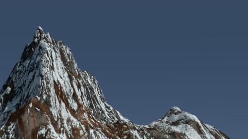 Snowy Mountain Scene