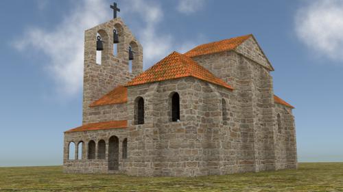 Rural medieval romanesque church