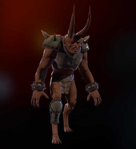 Hell Warrior character animated
