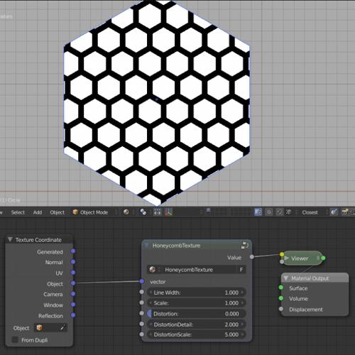 Procedural honeycomb texture for Cycles