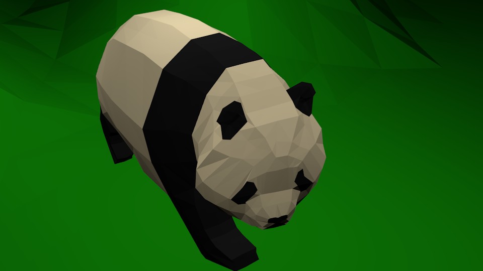Low poly panda