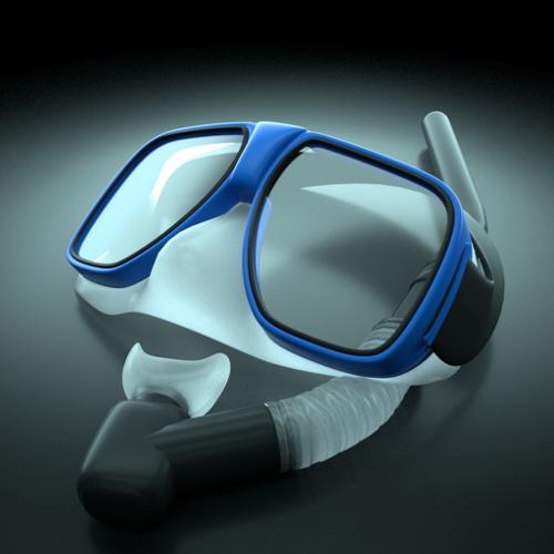 Snorkel and Scuba Mask [rigged]