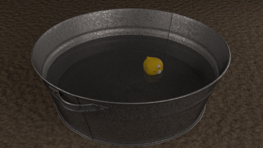 Just a basin of galvanized steel