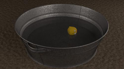 Just a basin of galvanized steel