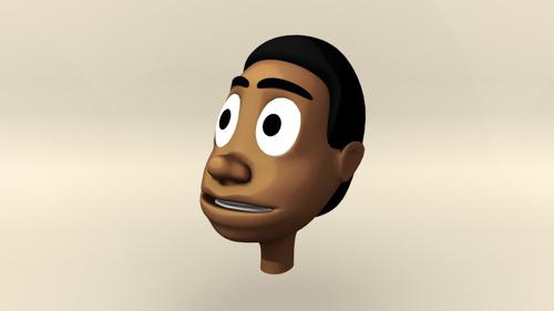 African Cartoon Head