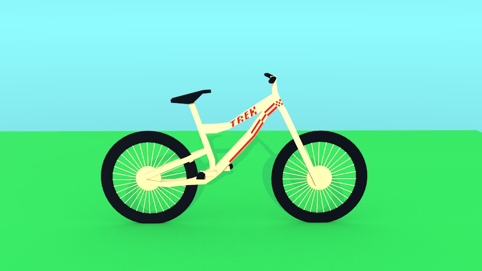 Low poly mountain bike