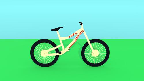 Low poly mountain bike