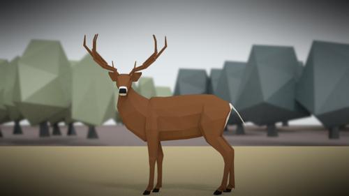 deer low poly