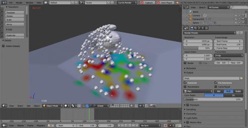 Dynamic Paint interacting Experiment