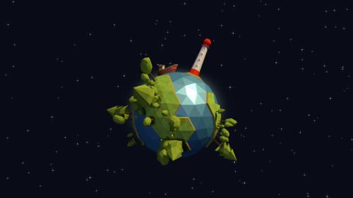 Low Poly Planet Animation