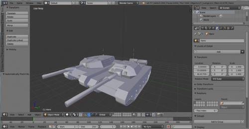 2 tanques lowpoly