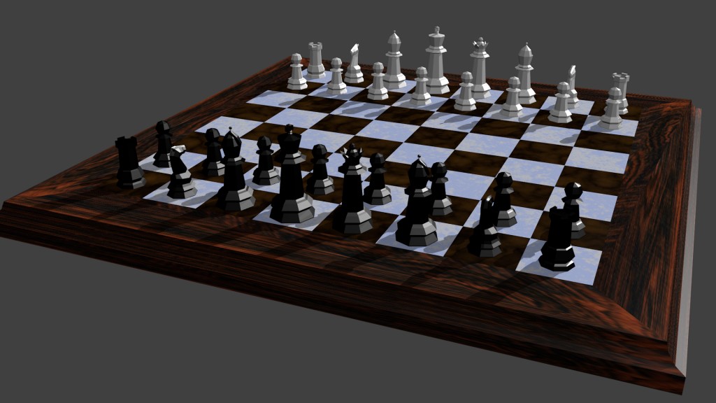 LOW POLY CHESS WITH PIECES