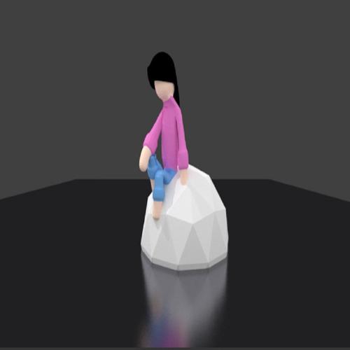 Low-poly-ish Girl