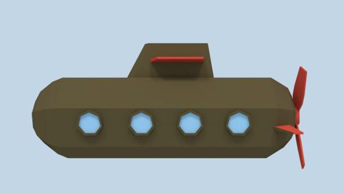 Submarine lowpoly
