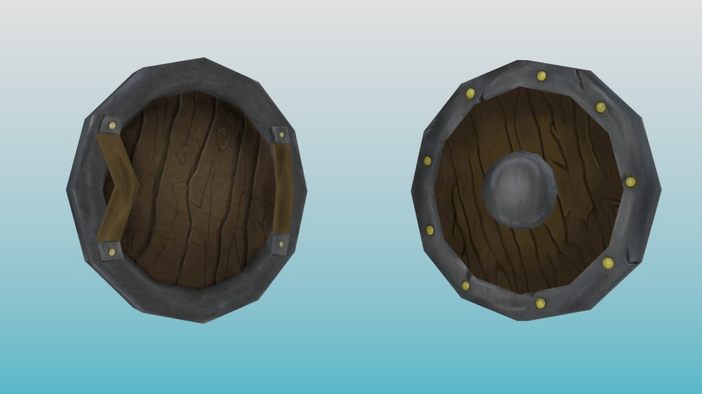 Shield handpainted lowpoly n2