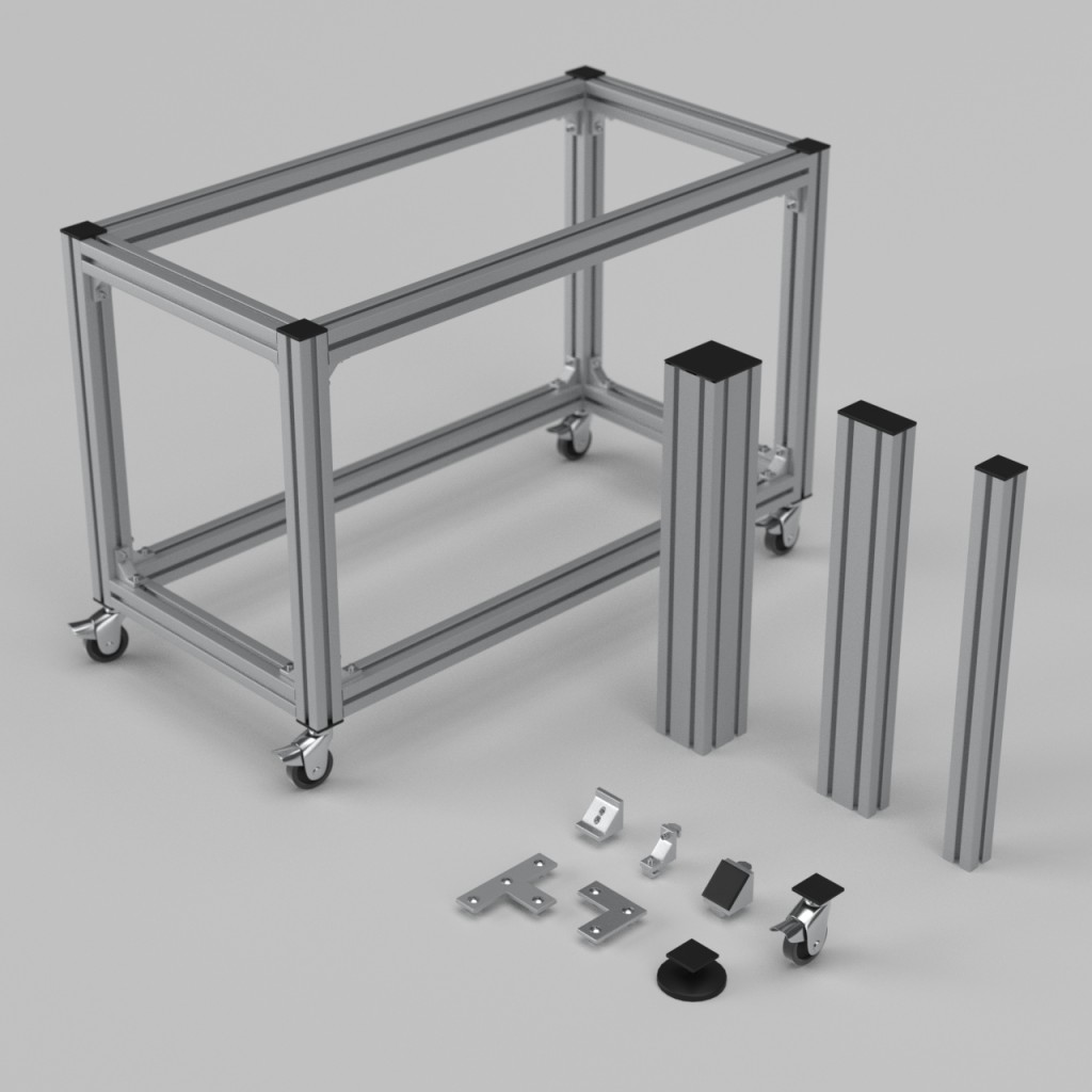 Aluminium profiles with accessories
