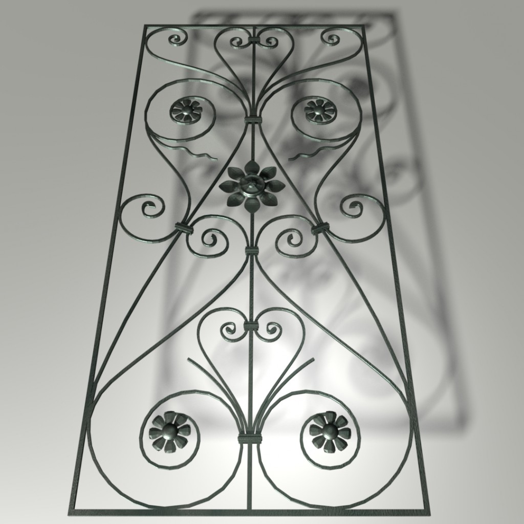 wrought iron door decoration