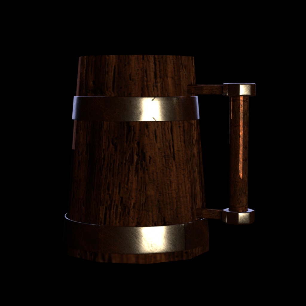 Wooden BeerCup Low Poly